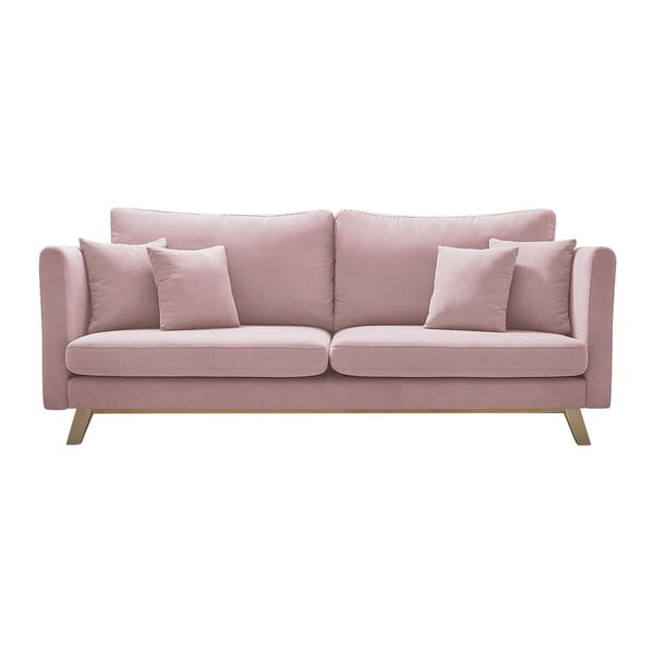 Paris Triplo rózsaszín kinyitható kanapé - Bobochic Paris