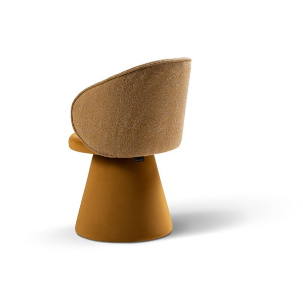 Mustársárga bársony fotel Inez – Micadoni -image-4