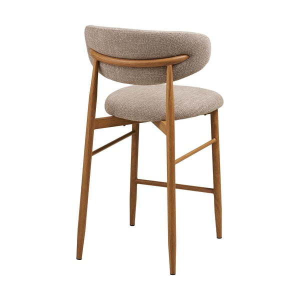 Bézs-natúr színű kárpitozott bárszék (ülésmagasság 65 cm) Levanto – House Nordic-image-3