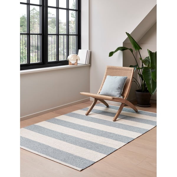 Világoskék-krémszínű kültéri-beltéri futószőnyeg 70x225 cm Bob Blue Fog – Pappelina-image-1