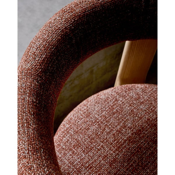 Natúr színű-terrakotta színű kőrisfa étkezőszék Granite – Kave Home-image-2