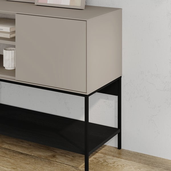 Fekete-krémszínű komód 180x80x40 cm Amira – Marckeric-image-4