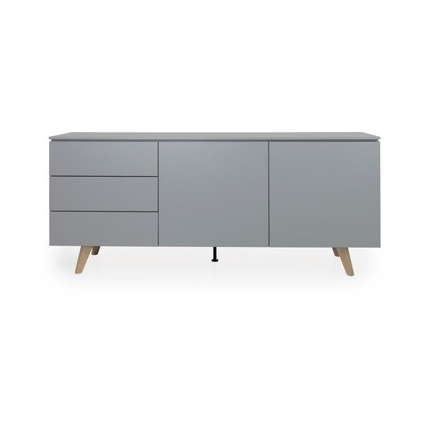 Plain szürke komód, szélesség 180 cm - Tenzo