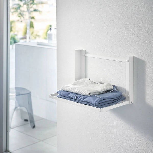 Matt fehér fali acél fürdőszobai polc Tower – YAMAZAKI-image-2