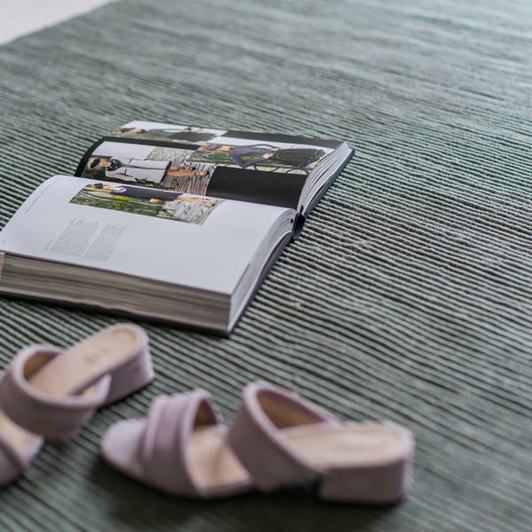 Sötétzöld juta futószőnyeg 75x245 cm Ribbon – Mette Ditmer Denmark-image-3