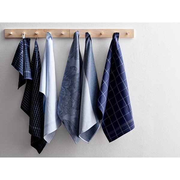 Geometric kék pamut konyharuha, 50 x 70 cm - Södahl-image-1