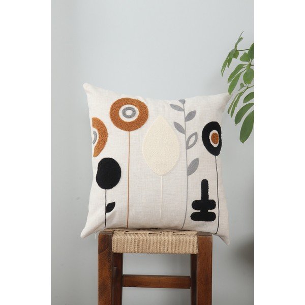 Len párnahuzat 43x43 cm Sunflower – Mioli Decor-image-1