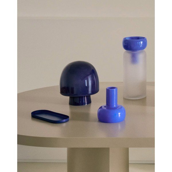 Sötétkék asztali lámpa üveg búrával (magasság 20 cm) Reig – Kave Home-image-1