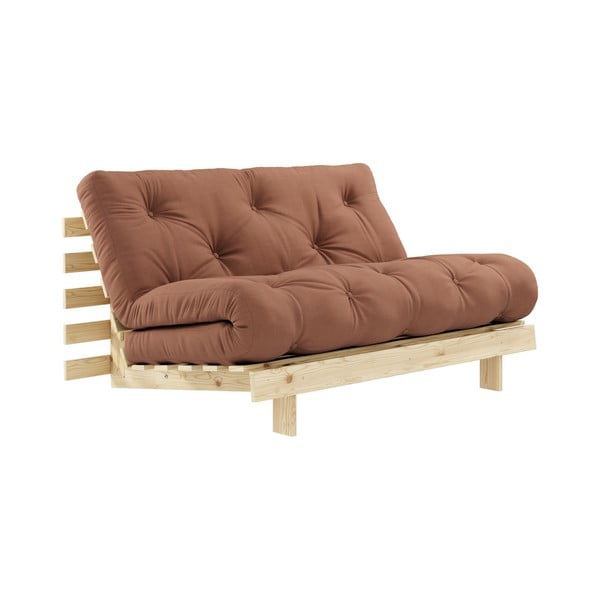 Roots narancssárgás barna kinyitható kanapé 140 cm - Karup Design