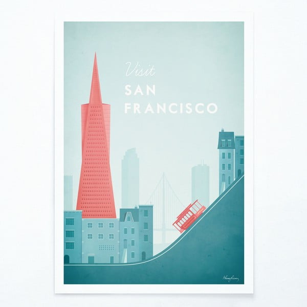 Poszter San Francisco, 30x40 cm - Travelposter