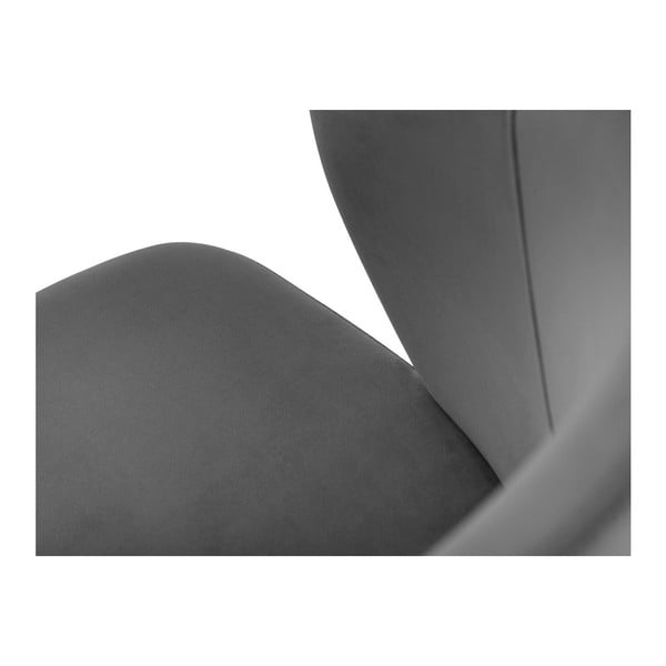 Sötétszürke kárpitozott karfás étkezőfotel Elpis – Windsor & Co Sofas-image-4