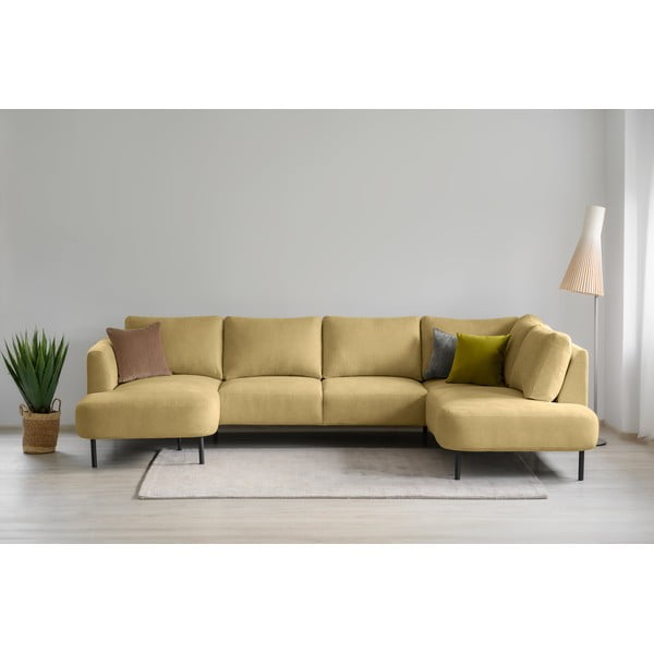 Okkersárga sarokkanapé (jobb oldali-U alakú) Hero – Scandic-image-3