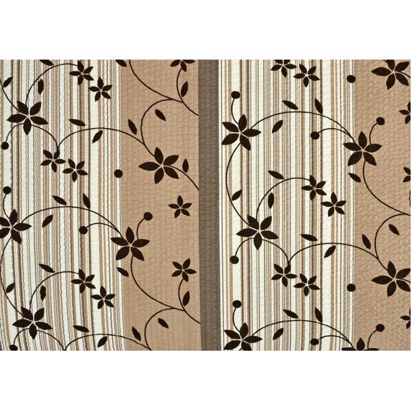 Barna-bézs egyszemélyes-hosszabbított krepp ágyneműhuzat 140x220 cm Flowers -image-1