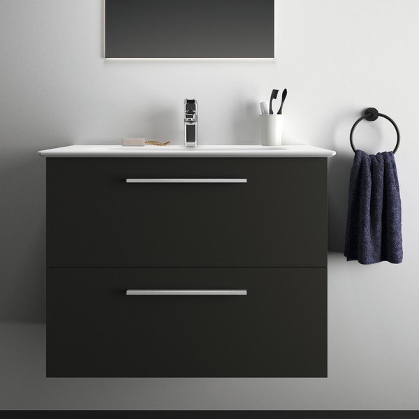 Antracitszürke fali mosdó alatti szekrény 80x63 cm i.Life A – Ideal Standard-image-1