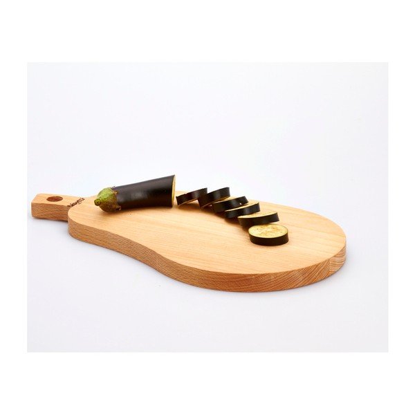 Eggplant bükkfa vágódeszka, 20 x 36 cm - Bisetti-image-1