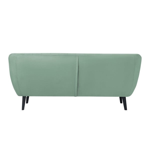 Toscane mentol zöld kétszemélyes kanapé, fekete lábakkal - Mazzini Sofas-image-3