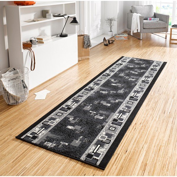 Szürke futószőnyeg típusú szőnyeg 80x250 cm Cube – Hanse Home-image-1
