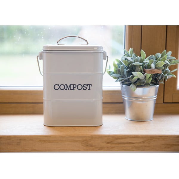 Living Nostalgia szürke komposztálható hulladék gyűjtő, 3 l - Kitchen Craft-image-1