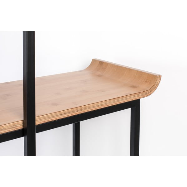 Fekete-natúr színű bambusz polcos állvány 114x148 cm Flodka – Zuiver-image-1