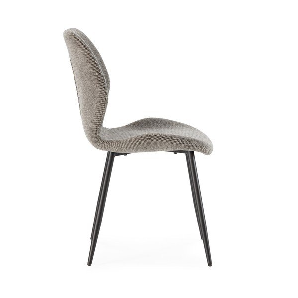 Világosszürke kárpitozott étkezőszék szett 4 db-os Ansu – Marckeric-image-4