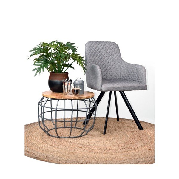 Barna juta kerek szőnyeg ø 180 cm – LABEL51-image-1