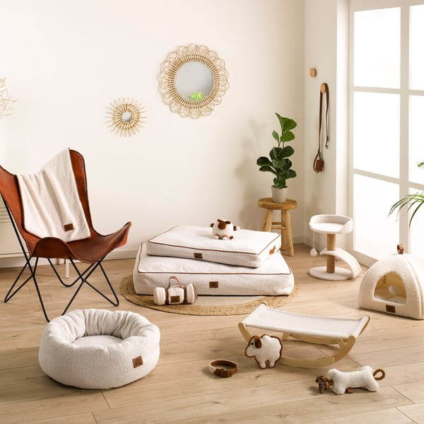 Krémszínű fekhely kutyáknak 32x40 cm – Love Story-image-1