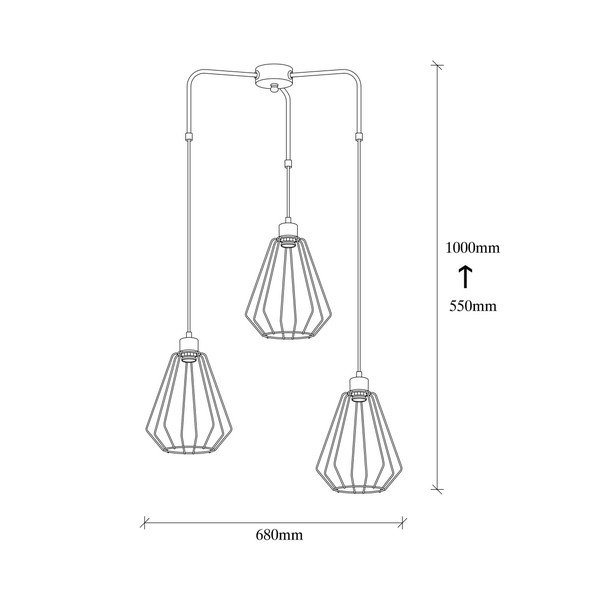 Mathaios fekete fém függőlámpa - Opviq lights-image-2