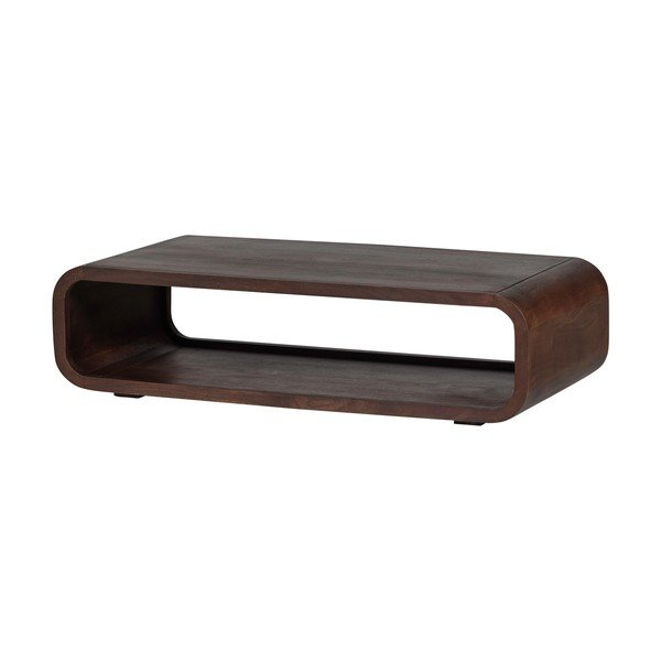 Sötét natúr színű mangófa dohányzóasztal 60x120 cm Kinu – WOOOD-image-2