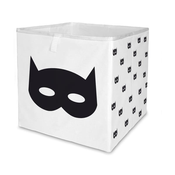 Fekete-fehér textil játéktároló doboz  32x32x32 cm Batman – Butter Kings