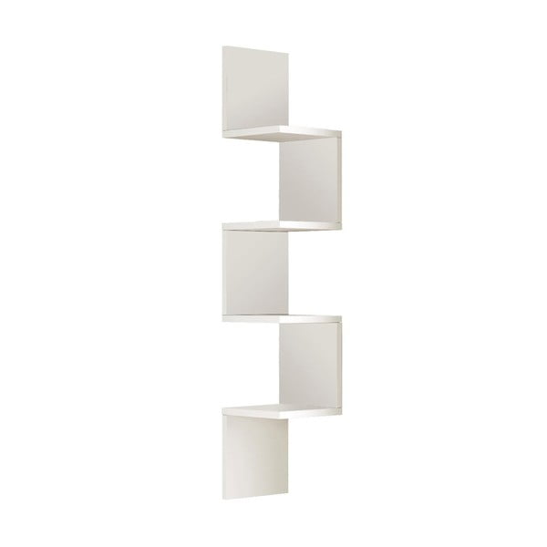 Fehér fali könyvespolc 22x117 cm Laura – Kalune Design