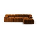 Narancssárga buklé moduláris sarokkanapé (jobb oldali) Bellis – Micadoni Home