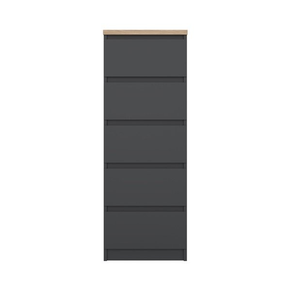 Sötétszürke komód 40x111x50 cm Naia – Tvilum-image-2