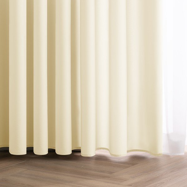 Elefántcsont színű dimout (részleges sötétítő) függöny 140x270 cm Carli – Restilo-image-1