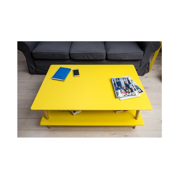 KORO fehér dohányzóasztal alsó polccal - Ragaba-image-4