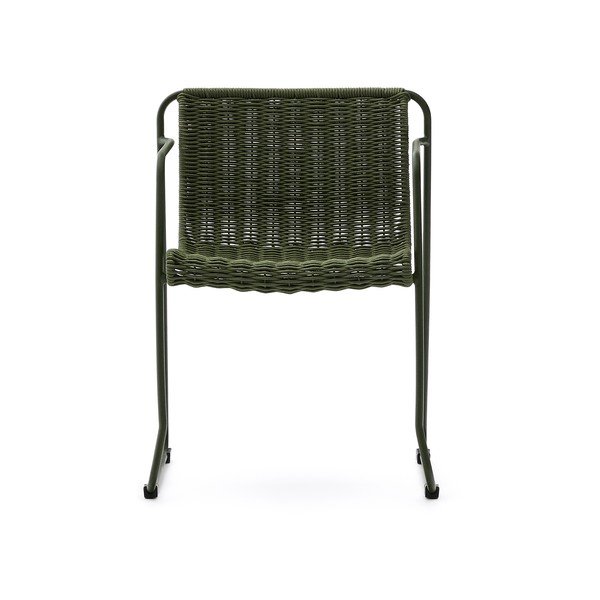 Zöld fém kerti szék Maurina – Kave Home-image-2