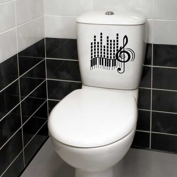 Music dekorációs WC matrica