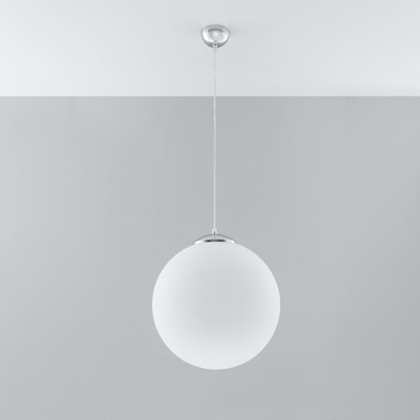 Fehér függőlámpa üveg búrával ø 40 cm Bianco – Nice Lamps