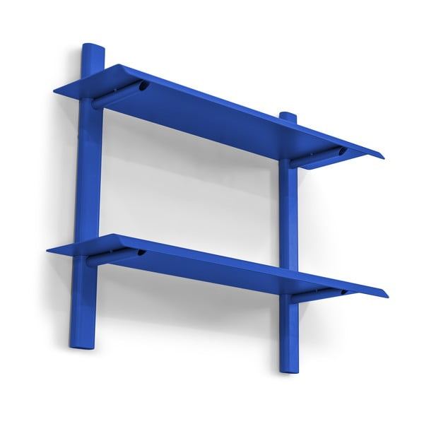 Kék többszintes fém fali polc 60 cm Hola – Spinder Design-image-3