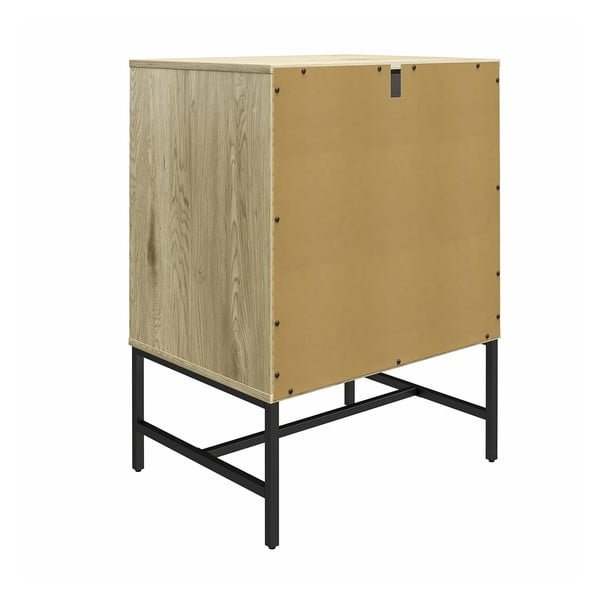 Natúr színű bortartó szekrény borovi fenyő dekorral, palackok száma 6, 60x83 cm Tamlin - Queer Eye-image-3