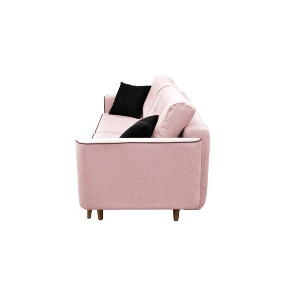 Ivy rózsaszín 3 személyes kinyitható kanapé világos lábakkal - Mazzini Sofas-image-2