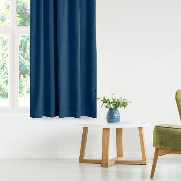 Sötétkék függöny 200x175 cm Vila – Homede-image-1