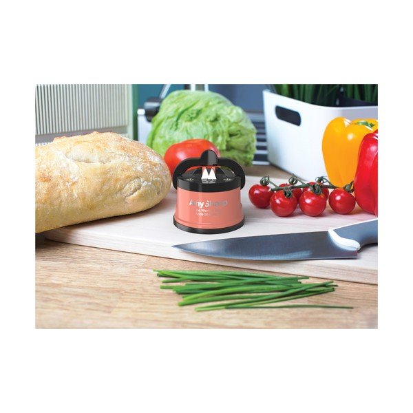 AnySharp terrakotta narancssárga késélező gép, szívófejjel - Gift Company-image-1