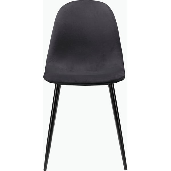 Sötétszürke bársony étkezőszék szett 4 db-os Monza – Støraa-image-1