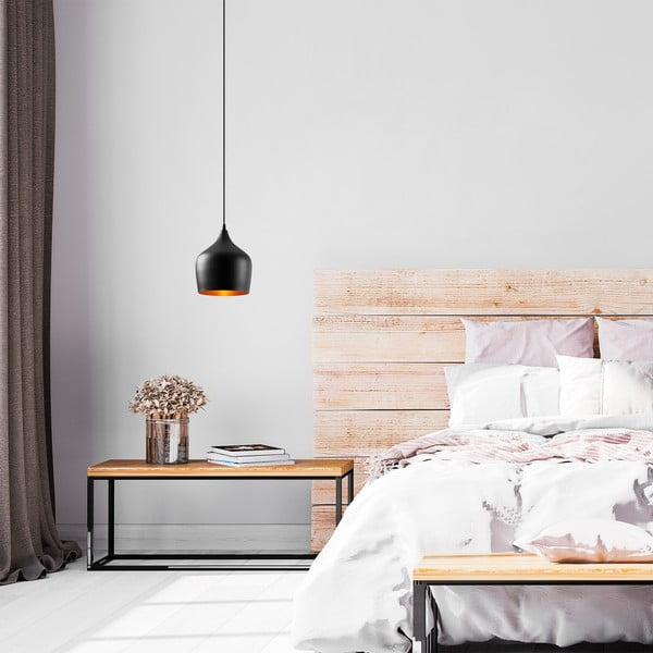 Fekete függőlámpa fém búrával ø 22 cm Dodo – Opviq lights-image-1