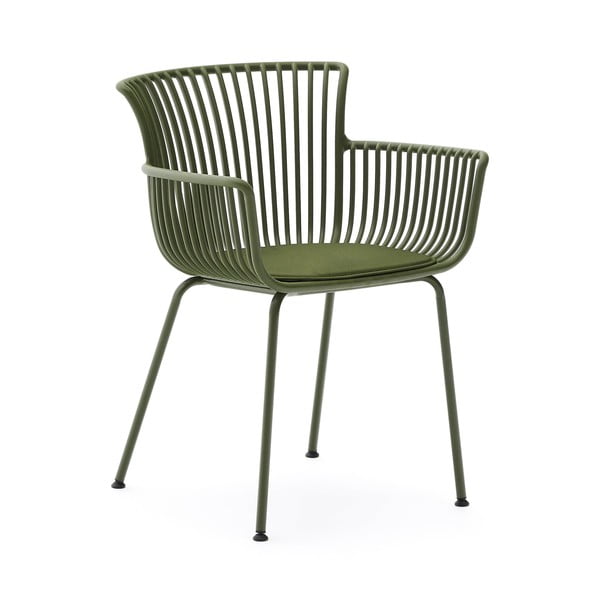 Sötétzöld fém kerti szék Surpika – Kave Home