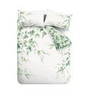 Fehér-zöld kétszemélyes hosszabbított pamut ágyneműhuzat 230x220 cm Scenic Leaves – RHS