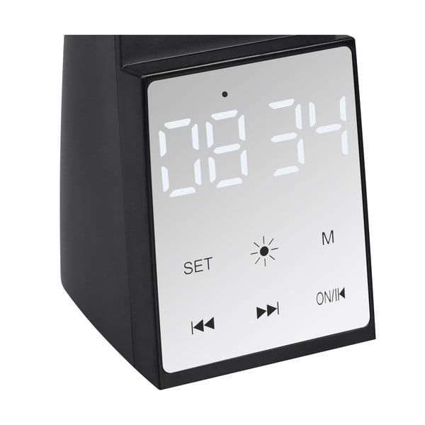 Matt fekete LED asztali lámpa időzítő funkcióval (magasság 45 cm) Linus – Trio-image-1