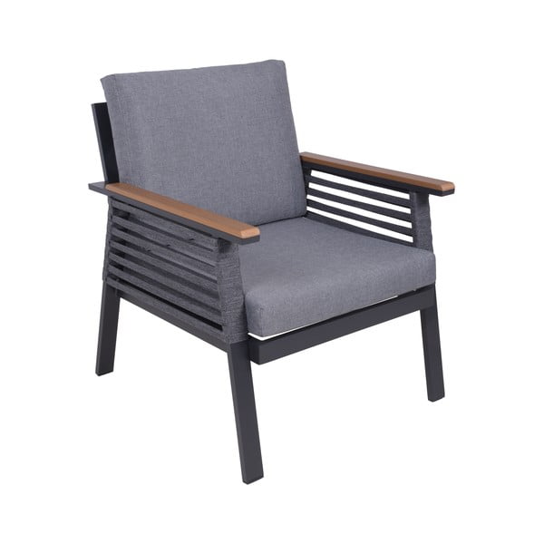 Sötétszürke alumínium négyszemélyes kerti lounge szett Denia – Garden Pleasure-image-4