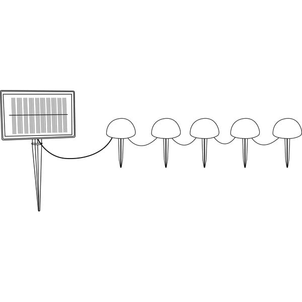 Napelemes kültéri lámpa szett 5 db-os ø 15 cm – Garden Pleasure