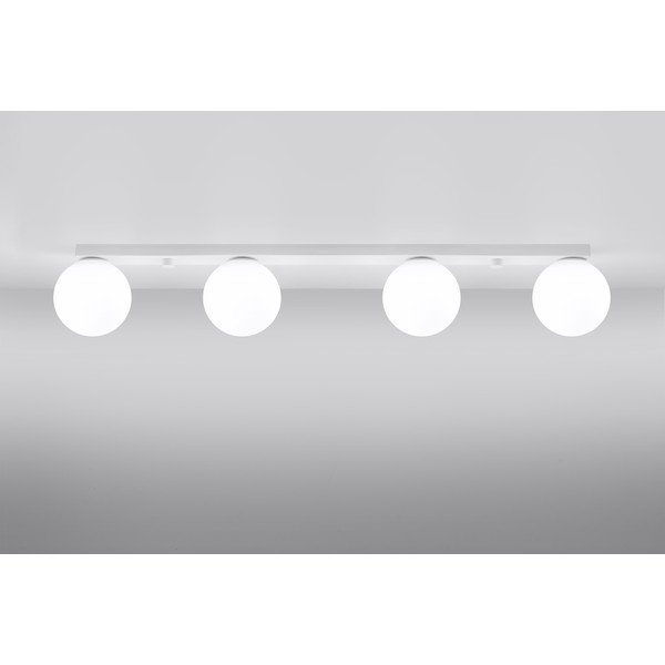 Fehér mennyezeti lámpa üveg búrával ø 12 cm Umerta – Sollux-image-2